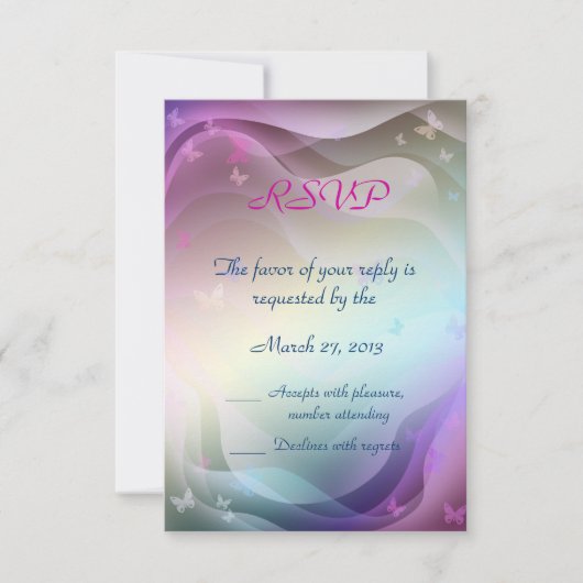 Cartes RSVP de mariage d'été (Devant)
