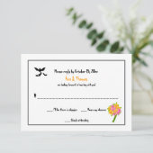 Cartes RSVP de mariage d'Halloween (Debout devant)