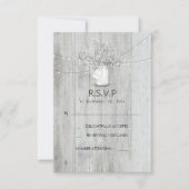 Cartes RSVP de mariage du bébé Mason rustique Jar (Devant)