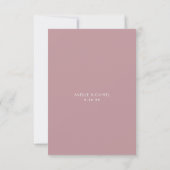 Cartes RSVP de mariage Ecru minimal Simple Clean (Dos)