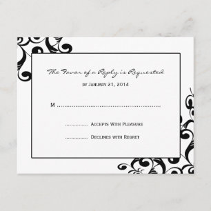 Cartes RSVP de mariage élégantes