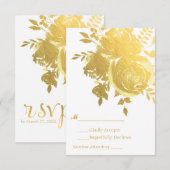 Cartes RSVP de mariage élégantes et modernes avec  (Devant / Derrière)