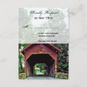 Cartes RSVP de mariage en bois rustique