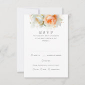 Cartes RSVP de mariage en terre cuite douce (Devant)