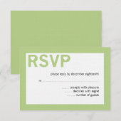Cartes RSVP de mariage et d'esperie cardiaque mode (Devant / Derrière)
