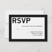 Cartes RSVP de mariage et d'esperie cardiaque mode (Devant)