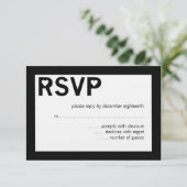 Cartes RSVP de mariage et d'esperie cardiaque mode (Debout devant)