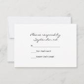 Cartes RSVP de mariage Fade de briques chic indust (Dos)