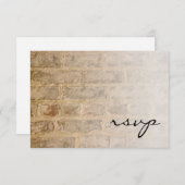 Cartes RSVP de mariage Fade de briques chic indust (Devant / Derrière)