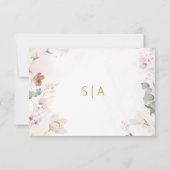 Cartes RSVP de mariage Fleur sauvage rustiques (Dos)