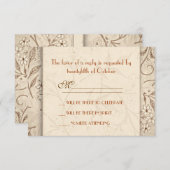 Cartes RSVP de mariage floral classique (Devant / Derrière)