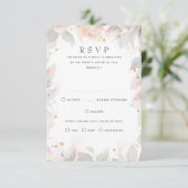 Cartes RSVP de mariage floral léger (Debout devant)