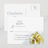 Cartes RSVP de mariage floral lys calla aquarelle (Devant / Derrière)