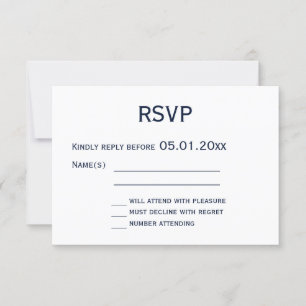 Cartes RSVP De Mariage Gay Bleu Et Blanc