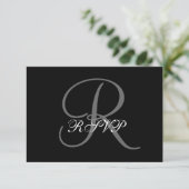 Cartes RSVP de mariage initiales pour les invitati (Debout devant)