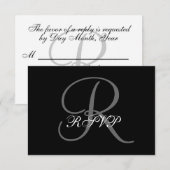 Cartes RSVP de mariage initiales pour les invitati (Devant / Derrière)