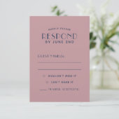 Cartes RSVP de mariage Marine Simple Clean Minimal (Debout devant)