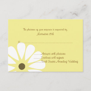 Cartes RSVP de mariage marron et blanc