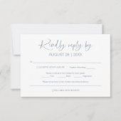 Cartes RSVP de mariage minimaliste simples (Devant)