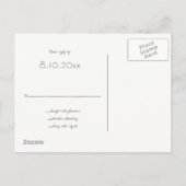Cartes rsvp de mariage modernes simples (Dos)
