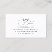 Cartes RSVP de mariage noir et blanc classique (Devant)