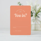 Cartes RSVP de Mariage Peachy (Debout devant)