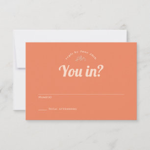 Cartes RSVP de Mariage Peachy