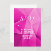 Cartes RSVP de mariage pour bijoux rose (Devant / Derrière)