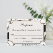 Cartes RSVP de mariage pour camouflage d'hiver (Debout devant)
