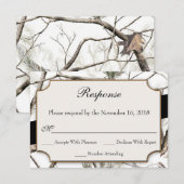 Cartes RSVP de mariage pour camouflage d'hiver (Devant / Derrière)