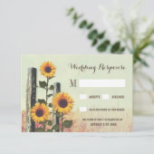 Cartes RSVP de mariage pour clôture sculptée de to (Debout devant)