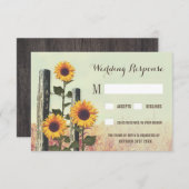 Cartes RSVP de mariage pour clôture sculptée de to (Devant / Derrière)