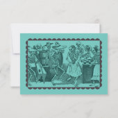 Cartes RSVP de mariage pour danser le crâne sucre (Dos)