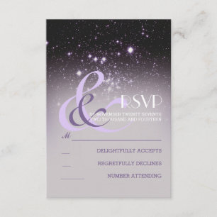 Cartes RSVP de mariage pour étoiles de nuit