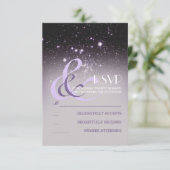 Cartes RSVP de mariage pour étoiles de nuit (Debout devant)