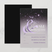 Cartes RSVP de mariage pour étoiles de nuit (Devant / Derrière)