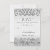 Cartes RSVP de mariage pour Parties scintillant en (Devant)