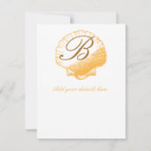 Cartes RSVP de mariage pour plage de sable doré (Dos)