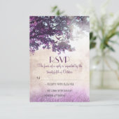 Cartes RSVP de mariage pour vieux chêne violet (Debout devant)