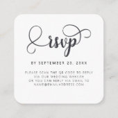 Cartes RSVP de mariage QR Code RSVP RSVP (Dos)