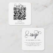Cartes RSVP de mariage QR Code RSVP RSVP (Devant / Derrière)