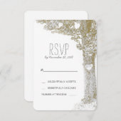 Cartes RSVP de mariage romantique rustique (Devant / Derrière)