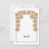 Cartes RSVP de mariage Rose orange rustique (Dos)