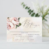 Cartes RSVP de mariage rose vif (Debout devant)