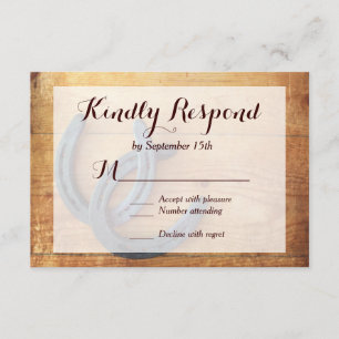 Cartes RSVP de Mariage Rustic Country