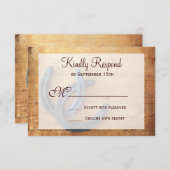 Cartes RSVP de Mariage Rustic Country (Devant / Derrière)