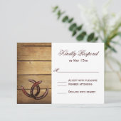 Cartes RSVP de Mariage Rustic Country (Debout devant)