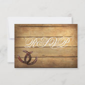 Cartes RSVP de Mariage Rustic Country (Dos)