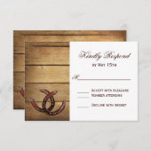 Cartes RSVP de Mariage Rustic Country (Devant / Derrière)