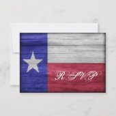 Cartes RSVP de mariage Rustic Wood Texas (Dos)